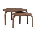 Coffee table Hinlim SANDRA MDF+ash wood veneer brown