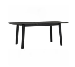 Dining table Hinlim WOYER MDF+ash wood veneer black
