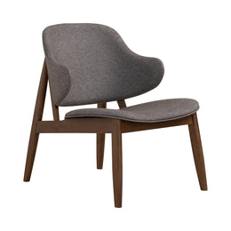 Himlin SELTOS living room chair, Malaysian oak, gray