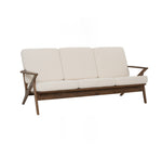 Hinlim ASTON living room sofa, Malaysian oak, oak-colored, with a white seat, 178.5cm*78cm*77cm