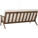 Hinlim ASTON living room sofa, Malaysian oak, oak-colored, with a white seat, 178.5cm*78cm*77cm
