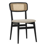 Kitchen chair Hinlim ARLO Malaysian oak black, with beige seat