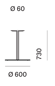 Kitchen table leg Pedrali BLUME steel base OA base
