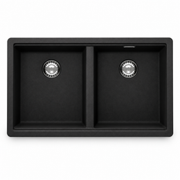 Schock BROOKLYN N-200 კომპოზიტური კვარცის ორმაგი ნიჟარა NERO 75*45.6სმ BYKN200013DEUE6101 — კატალოგის ხედი