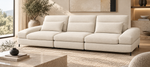 Miago beige fabric three-seater living room sofa XF-2239-3 293*104*80cm