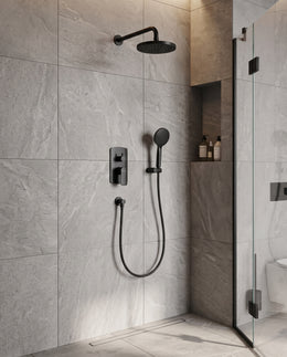Built-in shower system Empolo with shower head,shower and mixer gan metal