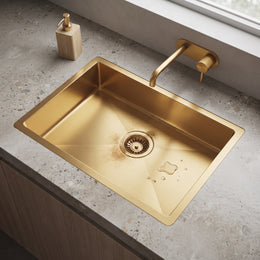 Ukinox ColorX gold kitchen sink 59*44cm inset