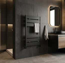 Carisa MACK BATH Radiator, 6 Sections, Aluminum, Black