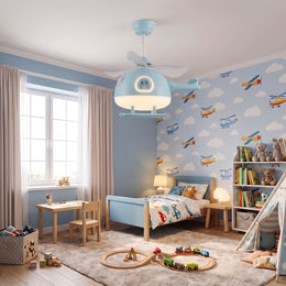 Детский светильник Kids Lighting, голубой вертолет с пропеллером