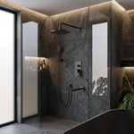 Built-in shower system Empolo with shower head, shower, mixer and mixer spout gan metal