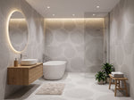 Large tile INFINITY HOLOS HYAMS WHITE without glossy grid sq.m.