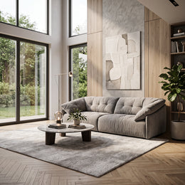 Kimhome grey fabric living room sofa