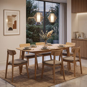 Dining table Hinlim ARTHUR MDF+ash veneer wood-colored