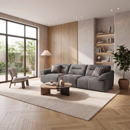 Living room sofa Gerbris Dark grey Grade B CKS083-11 Furniture Three seater