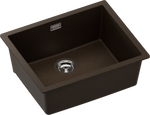 Кухонная мойка Schock Kaia N-100L из композитного кварца, цвет Bronze, врезная, одночашевая