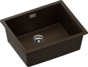 Кухонная мойка Schock Kaia N-100L из композитного кварца, цвет Bronze, врезная, одночашевая