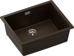 Кухонная мойка Schock Kaia N-100L из композитного кварца, цвет Bronze, врезная, одночашевая