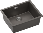 Кухонная мойка Schock Kaia N-100L из композитного кварца CRL, одинарная, врезная, SILVERSTONE