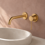 ხელსაბანის ჩასაშენებელი შემრევი L-4392֎L-4368QB-5 — რეალურ ინტერიერში — მშრალი და გამორთული
