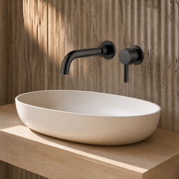 ხელსაბანის ჩასაშენებელი შემრევი M839 1701GM — რეალურ ინტერიერში — მშრალი და გამორთული