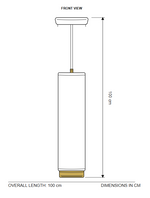 Emibig KIBO LED Chandelier, 10W, White and Gold