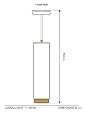 Emibig KIBO LED Chandelier, 10W, White and Gold