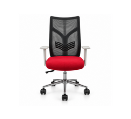 Swivel office chair Gojo Orange OS-302 Plastic white frame High seat with mesh