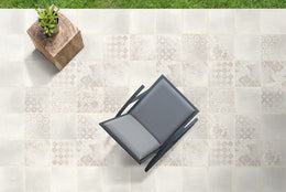 Floor and wall tile Dune TERRACOTA DECOR BLANCO 20*20 box: 0.68 sq.m. piece: 0.04 sq.m.