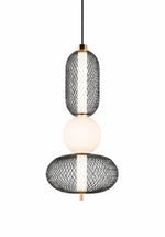 Chandelier Juncan Black Gold Metal LED 13W 3000K D22*H48.5cm MD160-C