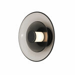 Настенный светильник Juncan, черный, круглое стекло, LED, 30 см, B125