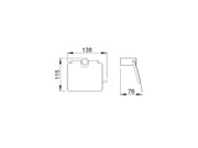 Toilet Paper Hanger Nofer with cover brushed 16826.S