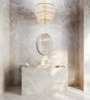 Large tiles Infinity Onyx White Luc without mesh 160cm*320cm*6mm sq.m. OC07 OC07-LUC