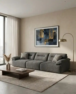 Диван для гостиной Gerberisi, темно-серый, ткань Grade B CKS083-11, трехместный, 270*121*81 см K6718-3p