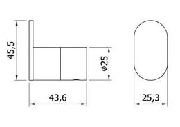 Полотенцедержатель Nofer медный 4.5 x 2.5 x 4.4см 16871.CU