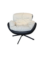 Reception chair Miago leather 4-corner fixed leg beige surface black base XS-071S||Beige