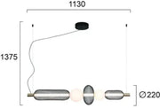 Chandelier Viokef MARGOT LED 28W 3000K Black and Gold 113*137.5cm 4311600