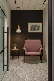 Reception chair Miago spray painted with footrest pink XS-050S