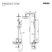 Душевая система Empolo, матовое золото | M23 3601BG