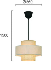 Chandelier Viokef ANDAMAN LED 40W NATURAL BLACK 36*150m 4296600