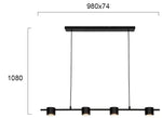 ჭაღი Viokef PRIMA LED 20ვატი 3000K შავი 98*108სმ 4258200 — 4258200 ტექნიკური ნახაზი