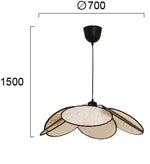 ჭაღი Viokef MARGARET LED 40ვატი NATURAL BLACK 70*150მ 4278800 — 4278800 ტექნიკური ნახაზი