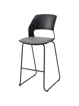 Bar stool Hongqiao gray 151# artificial leather with plastic backrest and metal legs XS-036S-8