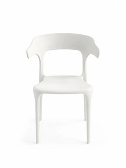 Пластиковый стул Miago, белый полипропилен, округлая спинка pp-740/WHITE