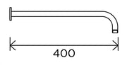 Душевая штанга Meir настенная 90°, матовое золото, 40 см MA09-400-PVDBB