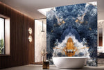 Крупноформатная плитка Infinity Ocean Blue Luc глянцевая без сетки 160см*320см*6мм кв.м. OC03-LUC