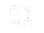 Toilet paper hanger Nofer with cover black matt 16858.N