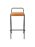 Bar stool Hongxiao orange faux leather with metal backrest CV-B210BS-7-Orange