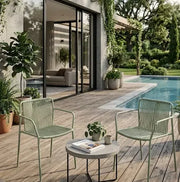 Outdoor chair Pedrali TRIBECA metal frame VE100E material VE 59*51.5*76.5cm 3665/VE_VE100E
