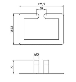 Кольцо для полотенец Nofer медное 15.5 x 22.5 x 7см 16880.CU