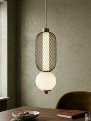 ჭაღი Juncan შავი ოქროსფერი მეტალის LED 9W 3000K D15*H39cm MD160-A